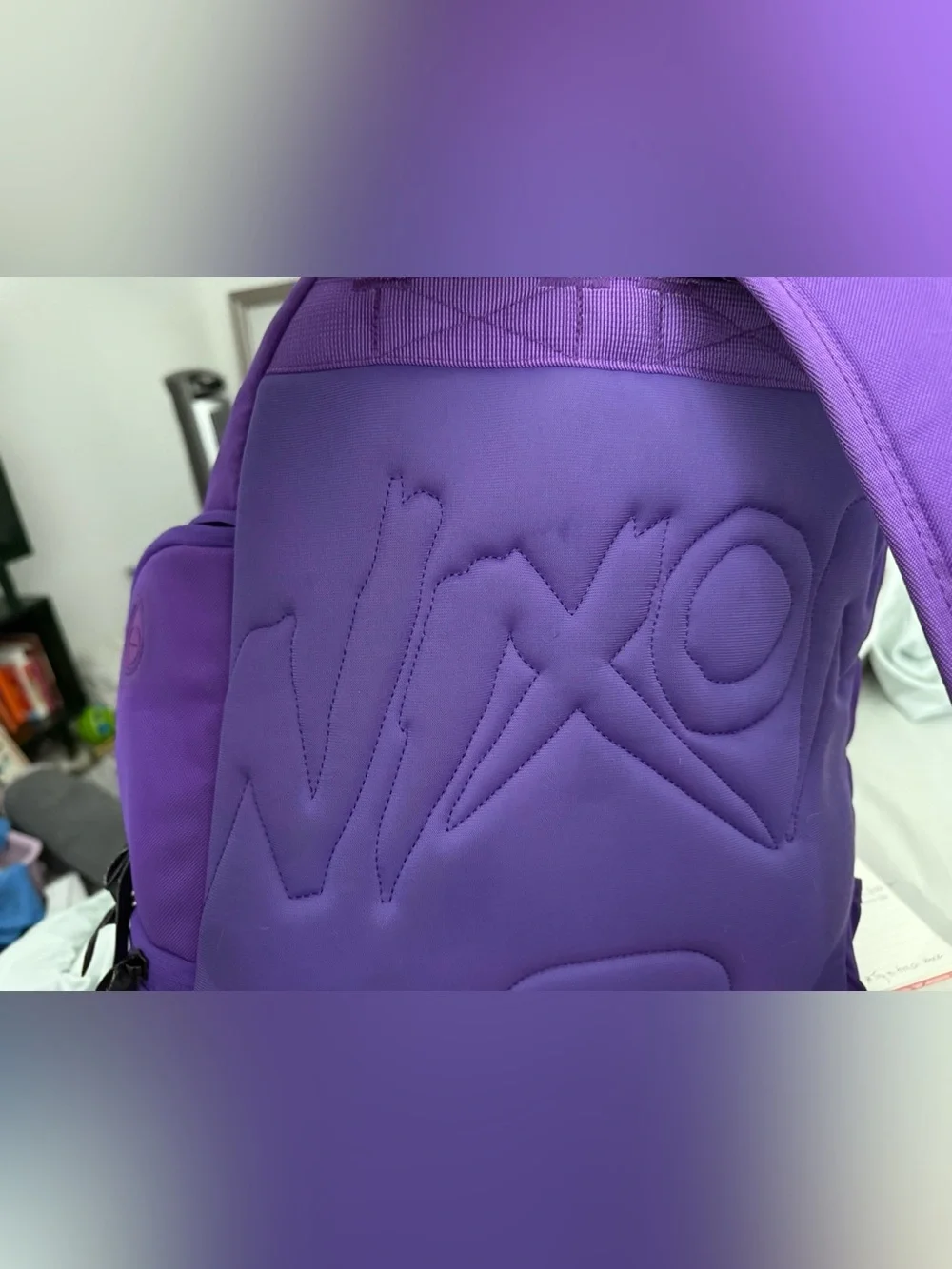 Nikon Purple Men's Backpack with Multiple Pockets